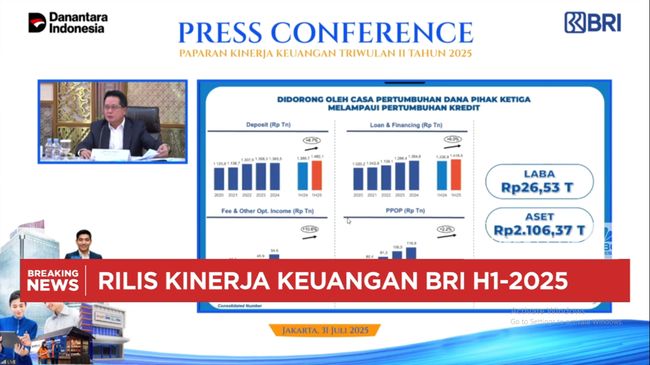 Video: Semester I-2025, BRI Sukses Cetak Laba Rp26,53 Triliun