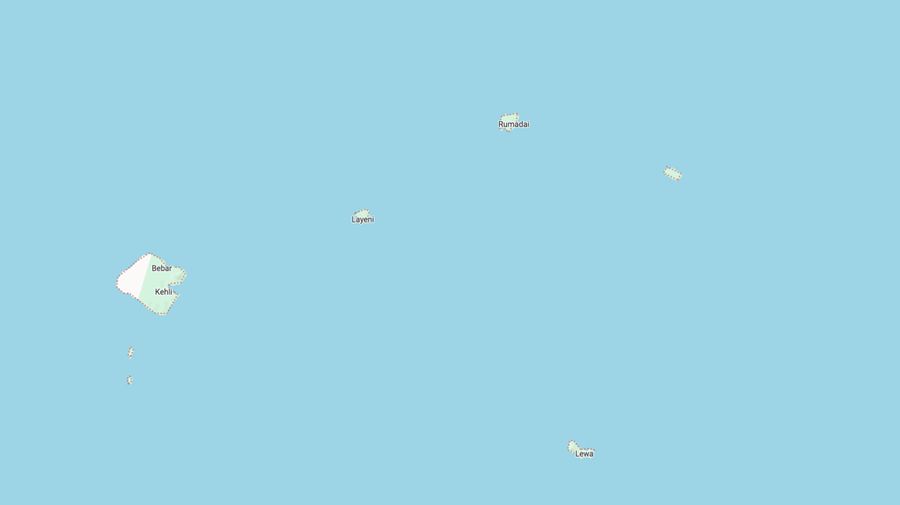 Ilustrasi pulau-pulau kecil di Indonesia. (Tangkapan Layar Google Maps)