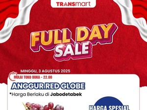 Cuma di Transmart Full Day Sale, Anggur Red Globe Jadi Semurah Ini
