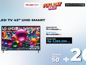 Harga Spesial untuk LED TV 43 UHD Smart di Transmart Full Day Sale