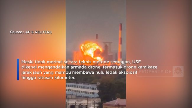 Video: Drone Ukraina Serang Kilang Minyak dan Pangkalan Militer Rusia