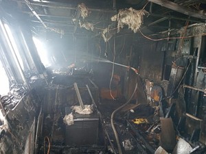 KMP Egron Milik Pemkab Kepulauan Tanimbar Terbakar di Perairan Teluk Saumlaki