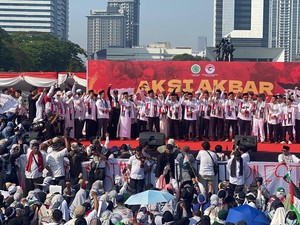 Menlu Ikut Aksi Dukung Gaza, Tegaskan Prabowo Perjuangkan Palestina Merdeka