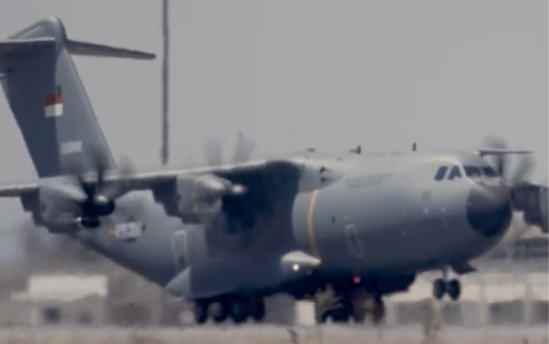 Pesawat Airbus A400M. Pesawat Airbus A400M. (Tangkapan Layar Youtube/Airbus Defence and Space)
