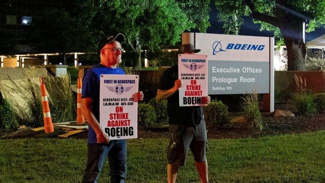 Potret Pekerja Boeing Mogok Kerja, Tolak Gaji Naik 40%-Cuti dan Bonus
