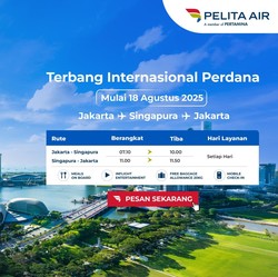 Perluas ke Pasar Global, Pelita Air Buka Rute Internasional Perdana