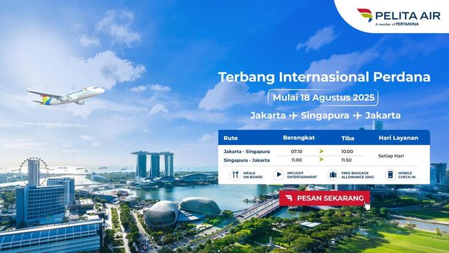 Perluas ke Pasar Global, Pelita Air Buka Rute Internasional Perdana