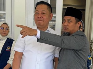 RMS Temui Gubernur Sulsel Andi Sudirman Jelang Rakernas NasDem di Makassar
