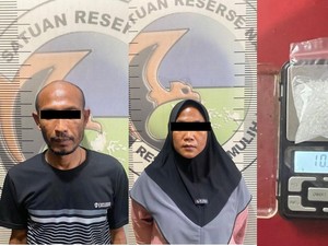 Pasutri di Prabumulih Diringkus Polisi karena Ketahuan Bawa Sabu