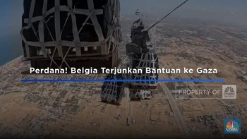Perdana! Belgia Terjunkan Bantuan ke Gaza