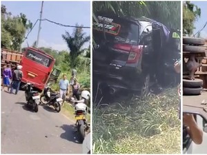 Satu Orang Tewas dalam Laka Beruntun di Lampung Utara