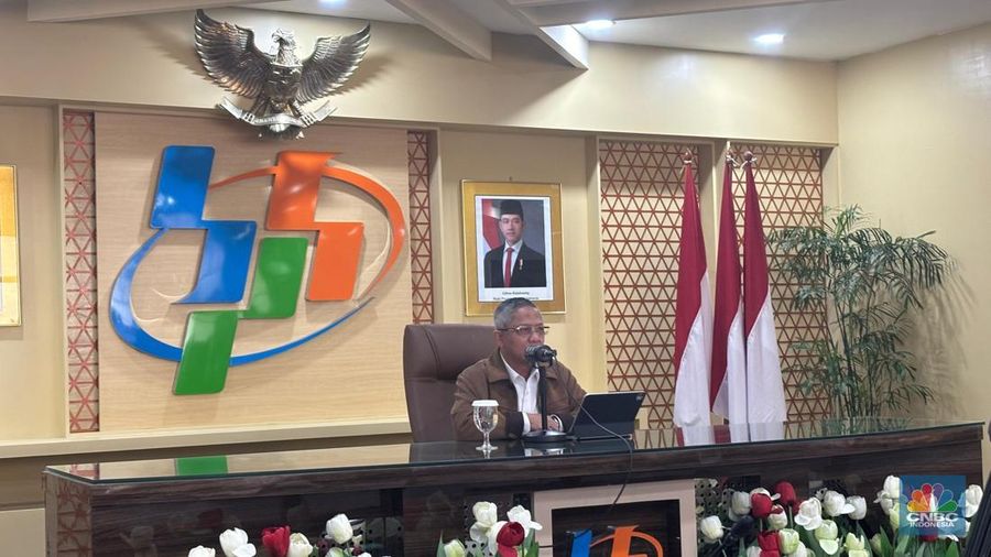 Deputi Bidang Neraca dan Analisis Statistik BPS Moh. Edy Mahmud. (CNBC Indonesia/Zahwa Madjid)