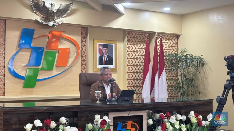 Deputi Bidang Neraca dan Analisis Statistik BPS Moh. Edy Mahmud. (CNBC Indonesia/Zahwa Madjid)