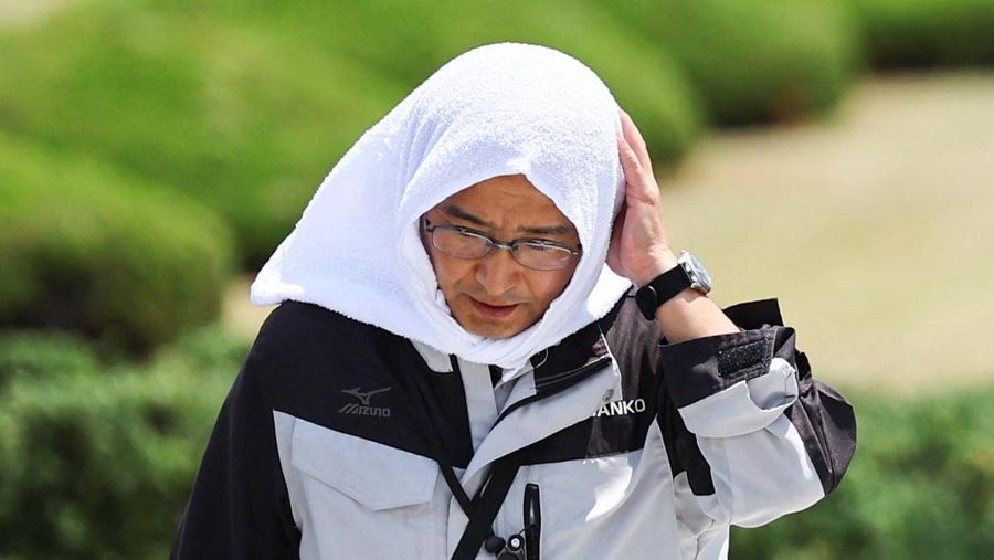 Gelombang panas melanda sejumlah wilayah di Jepang, Selasa (5/8/2025) waktu setempat. (REUTERS/Issei Kato)