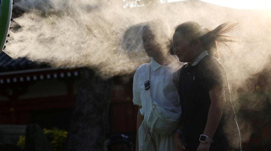 Gelombang panas melanda sejumlah wilayah di Jepang, Selasa (5/8/2025) waktu setempat. (REUTERS/Issei Kato)