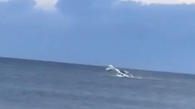 Pesawat Jatuh di Pantai Wisata, Pengunjung Panik