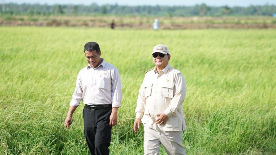 Presiden Prabowo Subianto dan Mentan Amran Sulaiman. (Dok, Kementan)