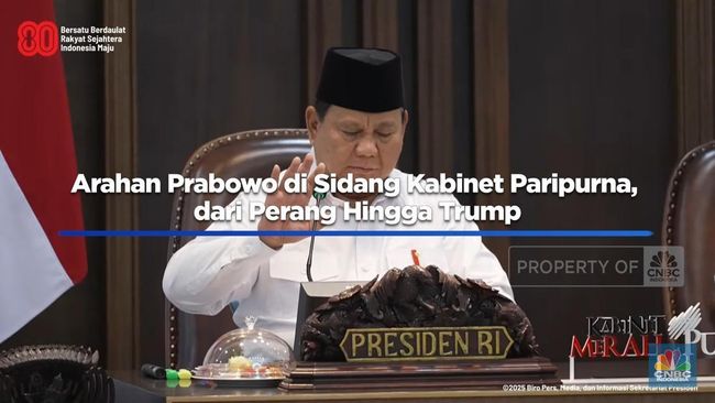 Arahan Prabowo di Sidang Kabinet Paripurna, dari Perang Hingga Trump