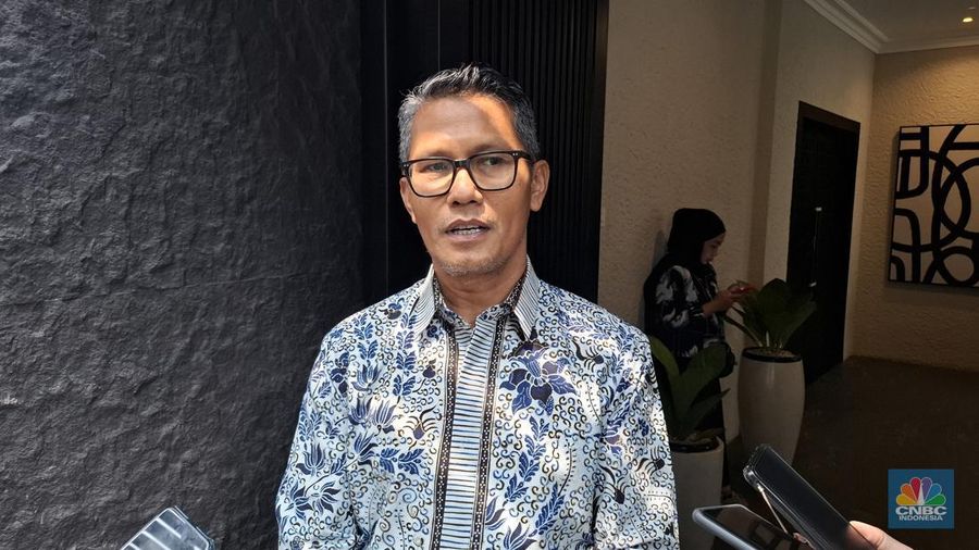 Juru Bicara (Jubir) Kemenperin Febri Hendri Antoni Arief. (CNBC Indonesia/
Chandra Dwi Pranata)