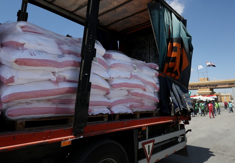 Organisasi kesehatan dunia WHO pada Selasa, 5 Agustus 2025, merilis catatan bantuan yang berhasil mereka kirimkan untuk Gaza. Organisasi kesehatan dunia WHO pada Selasa, 5 Agustus 2025, merilis catatan bantuan yang berhasil mereka kirimkan untuk Gaza dengan membawa 36 truk berisi pasokan medis ke gudang Gaza sejak 1 Agustus 2025. (REUTERS/Amr Abdallah Dalsh)