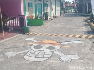 Mural One Piece Bermunculan di Sejumlah Jalan Kampung Klaten