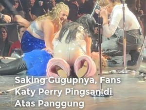 Video: Saking Gugupnya, Fan Katy Perry Pingsan di Atas Panggung