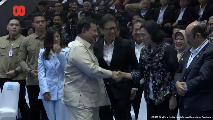 Presiden Prabowo Hadiri Konvensi Sains, Teknologi, dan Industri 2025, Bandung, 7 Agustus 2025. (Tangkapan Layar Youtube)