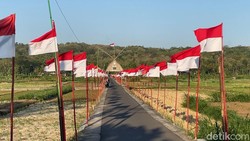 Cantiknya Sawah Seribu Bendera Merah Putih di Dobangsan Kulon Progo