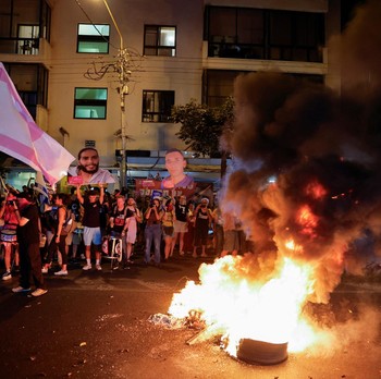 Potret Demo Warga Israel Tolak Rencana Netanyahu Ambil Alih Total Gaza