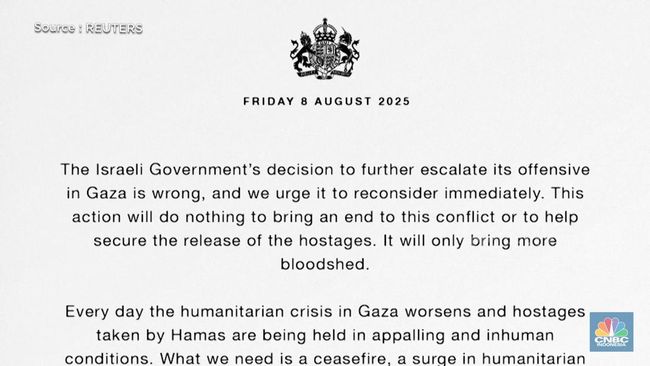 Video: Israel Akan Ambil Alih Gaza, PM Inggris Beri Respons