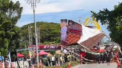 Momen Panggung Balap Mobil di Pohuwato Ambruk Lukai Ketua IMI-Kasat Lantas