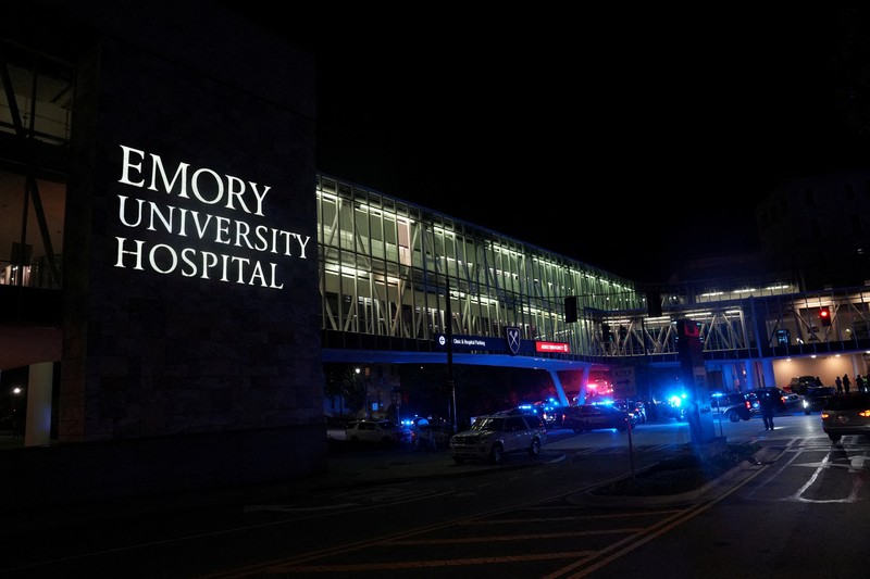USA-SHOOTING/ATLANTA Situasi mencekam terjadi di kampus Universitas Emory, Atlanta, Amerika Serikat, pada Jumat (8/8/2025) waktu setempat. Pihak universitas mengonfirmasi adanya insiden penembakan aktif di kawasan mereka, yang berlokasi di bagian timur kota tersebut. (REUTERS/Megan Varner)