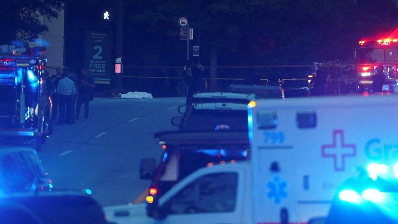 Situasi mencekam terjadi di kampus Universitas Emory, Atlanta, Amerika Serikat, pada Jumat (8/8/2025) waktu setempat. Pihak universitas mengonfirmasi adanya insiden penembakan aktif di kawasan mereka, yang berlokasi di bagian timur kota tersebut. (REUTERS/Megan Varner)