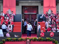 Potret Prabowo Hadiri Parade Hari Kemerdekaan Singapura