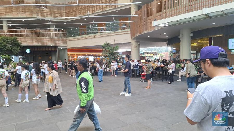 Kondisi One Belpark Mall, Jakarta Selatan pada Minggu (10/8/2025). (CNBC Indonesia/Chandra Dwi Pranata)