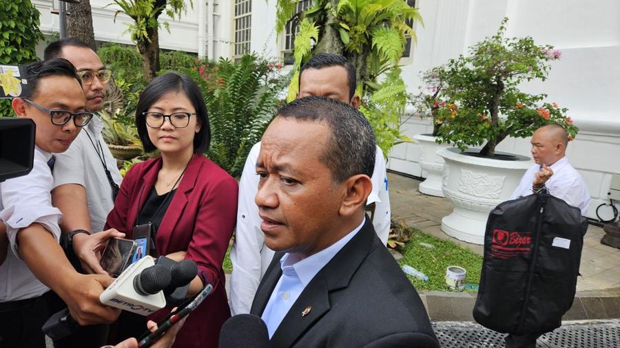 Menteri ESDM Bahlil Lahadalia di Kompleks Istana Kepresidenan, Senin (11/8/2025).
