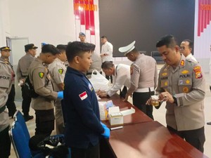 Ratusan Personel Polres Inhil Dites Narkoba, Ponsel Dicek Cegah Judol