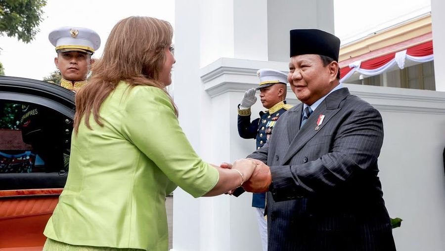 Presiden Republik Indonesia Prabowo Subianto menerima kunjungan Presiden Republik Peru Dina Ercilia Boluarte Zegarra di Istana Merdeka, Jakarta Pusat, Senin (11/8/2025). Presiden Republik Indonesia Prabowo Subianto menerima kunjungan Presiden Republik Peru Dina Ercilia Boluarte Zegarra di Istana Merdeka, Jakarta Pusat, Senin (11/8/2025). (Instagram/prabowo)