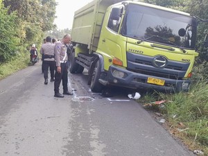 Pelajar di Muba Tewas Usai Motornya Tertabrak Truk