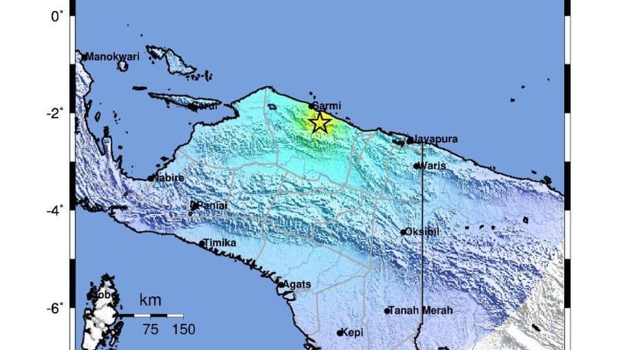 Hari Selasa 12 Agustus 2025 pukul 15.24.24 WIB wilayah  Sarmi, Papua diguncang gempa tektonik M6,3. (Dok. BMKG)