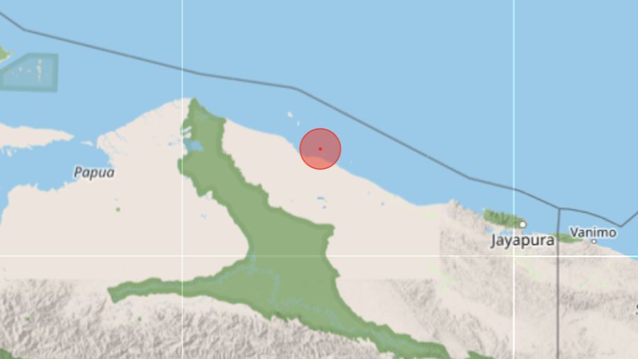 Hari Selasa 12 Agustus 2025 pukul 15.24.24 WIB wilayah Sarmi, Papua diguncang gempa tektonik M6,3. (Dok. BMKG)