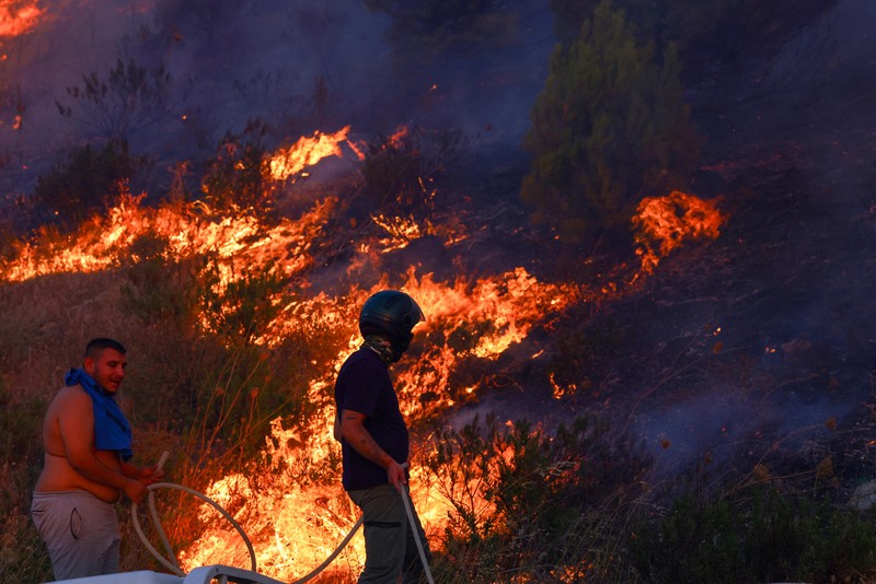 Kebakaran hutan di provinsi Canakkale, barat laut Turki. (REUTERS/Efekan Akyuz)