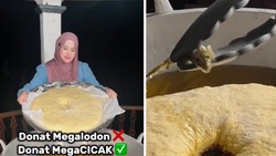 Kena Sial! Adonan Donat Jumbo yang Digoreng Tasyi Athasyia Kejatuhan Cicak