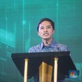 Wakil Menteri Kesehatan, Dante Saksono Harbuwono menyampaikan closing remarks dalam acara Health Summit di 25hours Hotel The Oddbird, Jakarta, Rabu (13/8/2025). (CNBC Indonesia/Faisal Rahman)