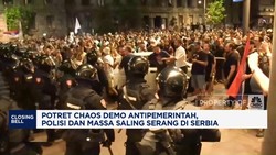 Video: Potret Chaos Demo Anti-Pemerintah di Serbia