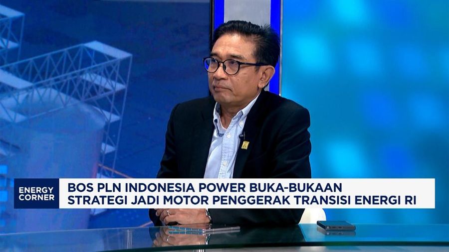 Direktur Utama PT PLN Indonesia Power, Bernadus Sudarmanta dalam program CNBC Indonesia Energy Corner di Jakarta, Kamis (14/8/2025). (CNBC Indonesia TV)