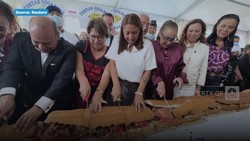 Meksiko Pecahkan Rekor Sandwich Raksasa di Dunia, Berat 1 Ton Lebih