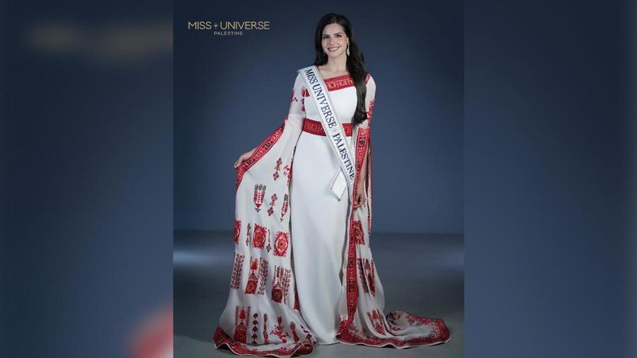 Nadeen Ayoub resmi menjadi Miss Universe Palestine pertama, menandai debut bersejarah Palestina di panggung Miss Universe 2025. (Instagram/nadeen.m.ayoub)