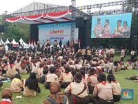 Momen Wamenkeu Kasih Wejangan Buat 3.000 Anak Pramuka Generasi Emas