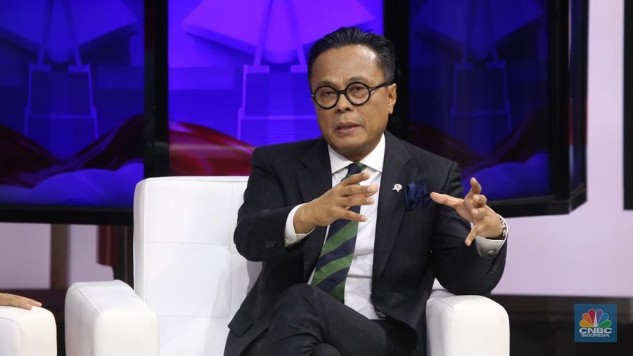 COO Danantara, Dony Oskaria dalam Special Talkshow Nota keuangan & RAPBN 2026 di Jakarta, Jumat (15/8/2025). (CNBC Indonesia/Tias Budiarto)
